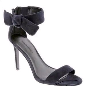 Banana Republic Navy Blue Suede Jasmine Heels with bow